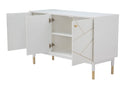 Mobile Luxy 120x45x75 cm in Legno e MDF e in Ferro Bianco e Oro