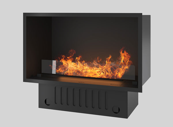 prezzo Camino a Vapore Elettrico da Incasso 80x45(64,8)x40 cm Invapo Inside con Ricarica Automatica e LED RGB Nero