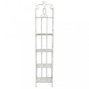 Portapiante Enora 5 Piani 32x22x165 h cm in Acciaio Bianco