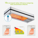 Stufa da Esterno Riscaldatore ad Infrarossi 60,2x25x12 cm 2000W Sined  Silver
