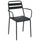 Fauteuil Empilable Bristol 51x52x81 h cm en Acier Anthracite