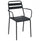 Fauteuil Empilable Bristol 51x52x81 h cm en Acier Anthracite