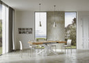 Tavolo Allungabile 120-380x90x77 cm Volantis Quercia Natura Telaio Bianco 