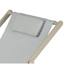 Sdraio da Giardino pieghevole 100x56xH75,5 cm Gilda Ecrù