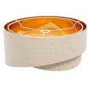 Lampadario a Soffitto Moderno a Sospensione E27 Ø50x136 cm  Beige e Oro