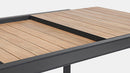 Tavolo Allungabile da Esterno 160-240x100x75h cm in Alluminio Belmar Naturale e Antracite  