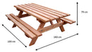 Set Birreria da Giardino con Panche Integrate in Legno Douglas Forestière