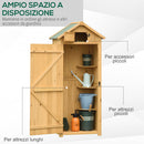 Casetta Box da Giardino Porta Utensili 77x54,2x179 cm in Legno Impermeabile Giallo
