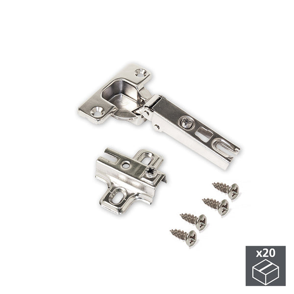 prezzo Charnière à coupelle 35 mm col droit 110º base à vis 20 pièces Emuca