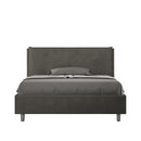 Letto Matrimoniale Francese Imbottito in Microfibra Appia Large Grigio Varie Misure