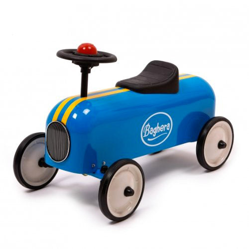 Voiture Porteuse de Course Vintage pour Enfants Baghera Racer Bleu sconto