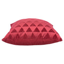 Set 2 Cuscini Decorativi 43x43x6 cm in Poliestere VdE Tivoli 1996 Triangoli Rosso
