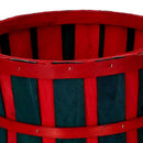 Set 3 Ceste in Vimini verde e rosso tondo 