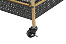 Carrello Fashion 56x37x81 cm in Ferro Nero e Oro