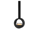 Camino a Bioetanolo Sospeso 218,7xØ70x35 cm Incyrcle 2Side Nero con Vetro