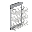 Carrello Estraibile per Moduli Inferiori Cucina da 300 a 480 mm in Acciaio Emuca Brillo Cromato