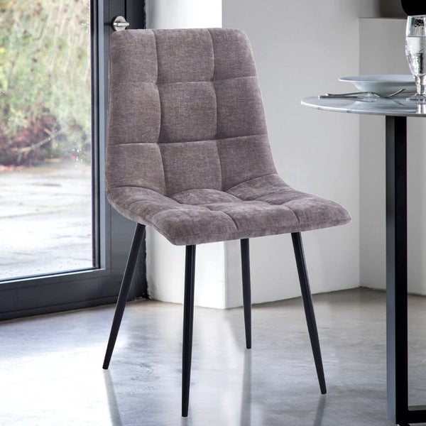 sconto Set 4 Sedie 42x44x89 cm in Tessuto Trapuntato Chris Marrone