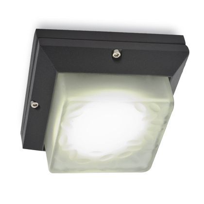 sconto Lampe à Point Lumineux Carré Ouvert Couleur Grise pour Scène de Ligne Extérieure Livos