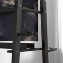Rastrelliera per Manubri 5 Livelli 131x75x80 cm con 4 Aste Regolabili per Pesi e Kettlebell in Acciaio Nero