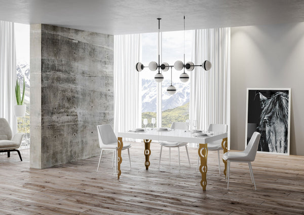 acquista Tavolo Allungabile 130-390x90x77 cm Karamay Bianco Frassino