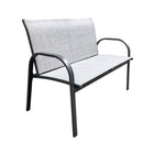 Set da Giardino Divano Poltrone e Tavolino in Acciaio Verniciato e Textilene