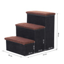 Scaletta 3 Gradini Contenitori per Animali Domestici 40,5x51x50 cm 