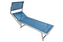 Lettino Prendisole da Giardino in Alluminio Soriani Riccione Blu