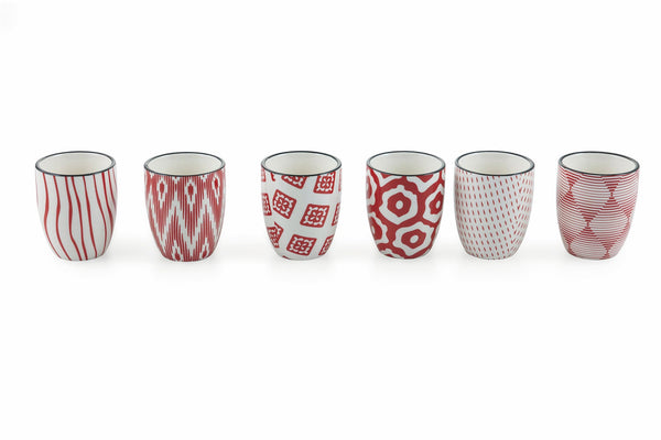 Set de 6 tasses sans anse Ø5x6,5 cm en grès VdE Tivoli 1996 Confusion sconto