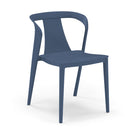 Set 4 Sedie Impilabili 78x55x50 cm in Polipropilene e Fibra di Vetro Alba Petrolio