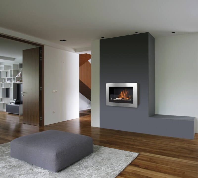 Camino a Bioetanolo da Parete 45x85 cm Karlsen Verona Rosso