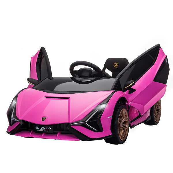 acquista Macchina Elettrica per Bambini 12V con Licenza Lamborghini Sian FKP 37 Rosa
