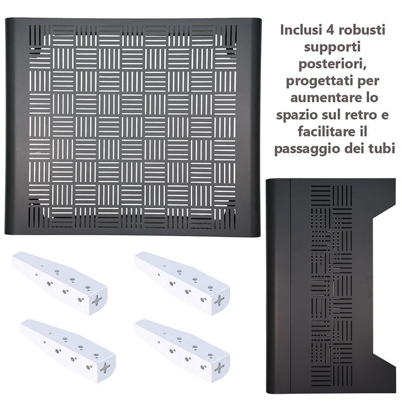 Copri Condizionatore da Esterno Medium 100x54/60x85 cm in Acciaio Zincato Antracite