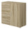 Commode 4 tiroirs avec porte 90x41x87 cm en MDF Chêne
