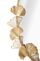 Specchio Little Leaf 61,5x3x78 cm in Ferro e MDF Oro