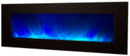 Camino Elettrico da Parete Effetto Fiamma 2000W CheminArte Volcano 5XL Nero