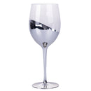 Set 6 Calici Chic in Vetro VdE Tivoli 1996 Trasparente e Silver