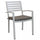 Fauteuil Formentera avec coussin 46x62x84 h cm en aluminium gris tourterelle