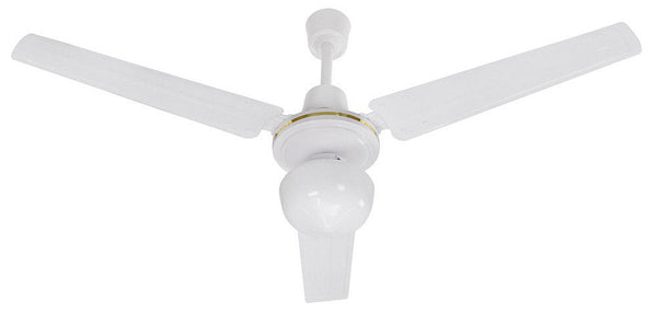 Ventilateur de Plafond avec 3 Pales et Lampe Ø120 cm 5 Vitesses Blanc acquista