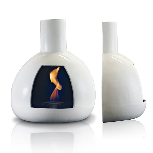 Cheminée Bioéthanol Murale Céramique 50x60 cm Ferazzoli Peer Blanc acquista