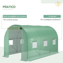 Serra con Tetto Arrotondato in PE 3.5x2x2m 