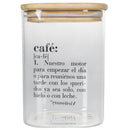 Barattolo Caffè con scritta "Café" 1 Litro in Vetro VdE Tivoli 1996 Spagnolo