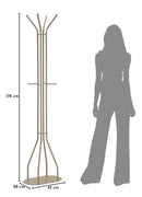 Appendiabiti Saturno Tortora 45x28x178 cm in Metallo Grigio tortora      