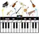 Tappeto Musicale Pianoforte per Bambini 178x82x5 cm Miller