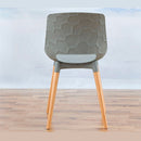 Set 4 Sedie in Polipropilene 46x81x47 cm Gambe in Faggio Nest Grigio