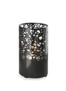 Biocamino da Tavolo 16,5x16,5xH27 cm in Metallo e Vetro Lighthouse Marrone Scuro