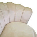 Divano 2 Posti 128x74xh50 cm in Velluto Crema