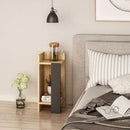 Comodino Sinistro 25x60x25 cm in MDF Elos Rovere