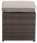 Set Tavolo + Sedie da Giardino in Polyrattan Atlanta Grigio