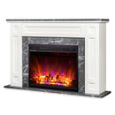 Camino Elettrico da Pavimento 78x115x27 cm Effetto Fiamma 1500W Frida & Lorance Ivory/dark gray
