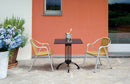 Base per Tavolo da Giardino con Piede a 4 Razze in Alluminio Nero